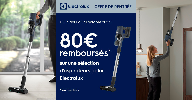 Electrolux : Offre de rentrée jusqu'à 80€ remboursés sur une selection d'aspirateurs